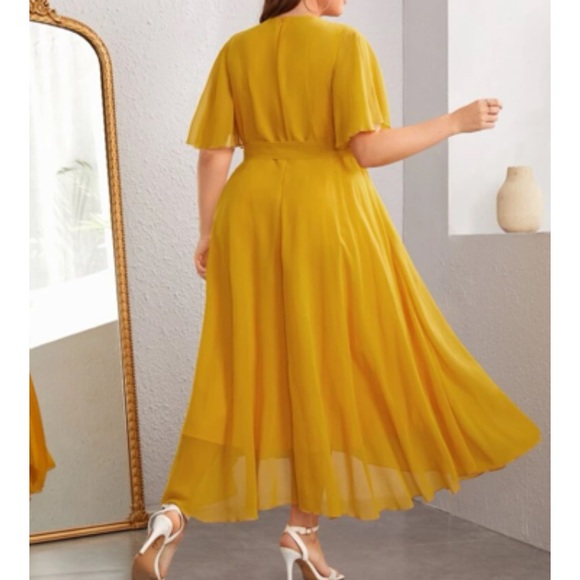 Boho butterfly sleeve ruffle hem maxi dress - Picture 5 of 6